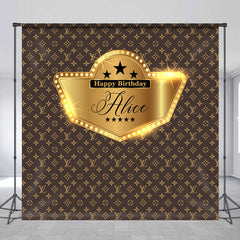 Aperturee - Lv Vintage Gold Vip Custom Birthday Backdrop