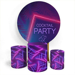 Aperturee Magic Purple Cocktail Party Round Birthday Backdrop Kit