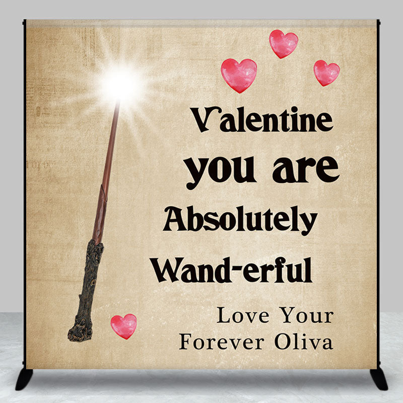 Aperturee - Magic Wand Retro Page Custom Valentines Day Backdrop