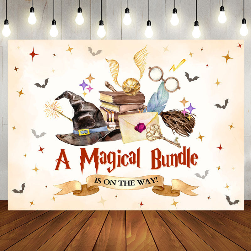 Aperturee - Magical Bundle Theme Cartoon Baby Shower Backdrop