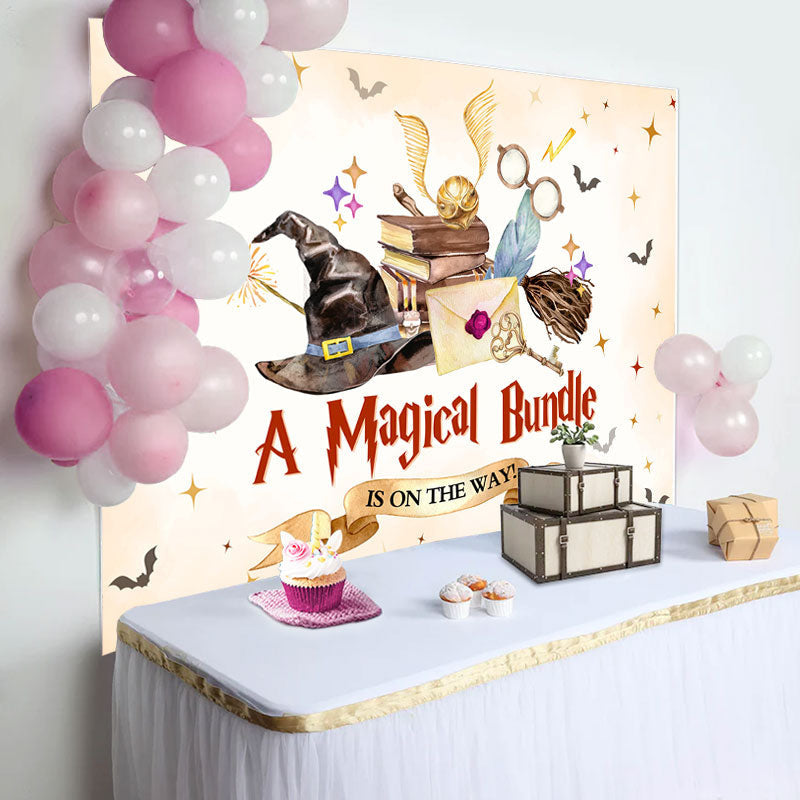 Aperturee - Magical Bundle Theme Cartoon Baby Shower Backdrop