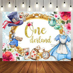 Aperturee - Magical Fairy Theme Onederland Happy Birthday Backdrop