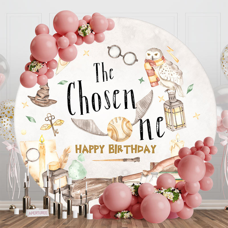 Aperturee - Magical The Chosen One Round 1st Birthday Backdrop