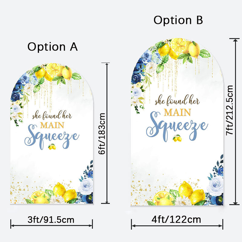 Aperturee - Main Squeeze Floral Lemon Arch Backdrop For Wedding