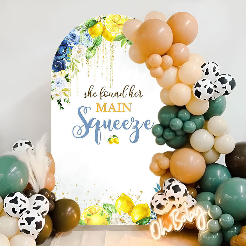 Aperturee - Main Squeeze Floral Lemon Arch Backdrop For Wedding