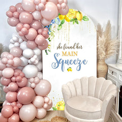 Aperturee - Main Squeeze Floral Lemon Arch Backdrop For Wedding