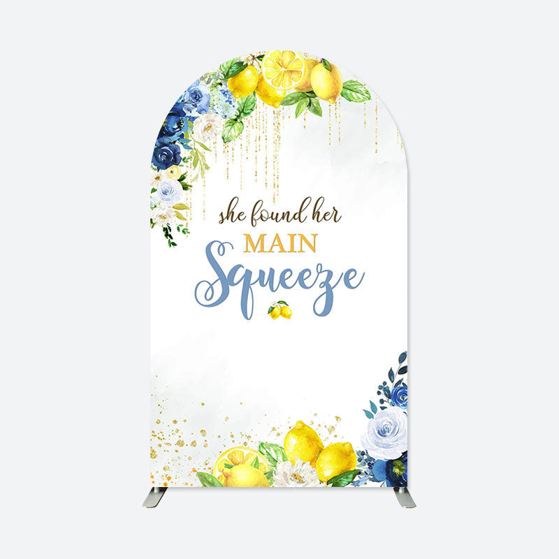 Aperturee - Main Squeeze Floral Lemon Arch Backdrop For Wedding