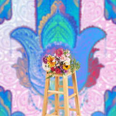 Aperturee - Mandala Blue Gradient Hamasa Hand Party Backdrop