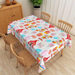 Aperturee - Marshmallow Ice Cream Clown Rectangle Tablecloth