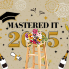 Aperturee - Mastered It 2025 Wine Star Backdrop For Grad Photo