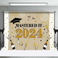 Aperturee - Mastered It 2023 Wine Star Backdrop For Grad Photo