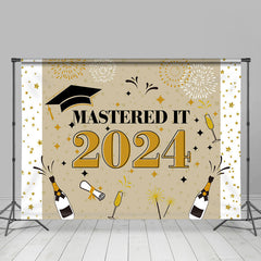 Aperturee - Mastered It 2023 Wine Star Backdrop For Grad Photo