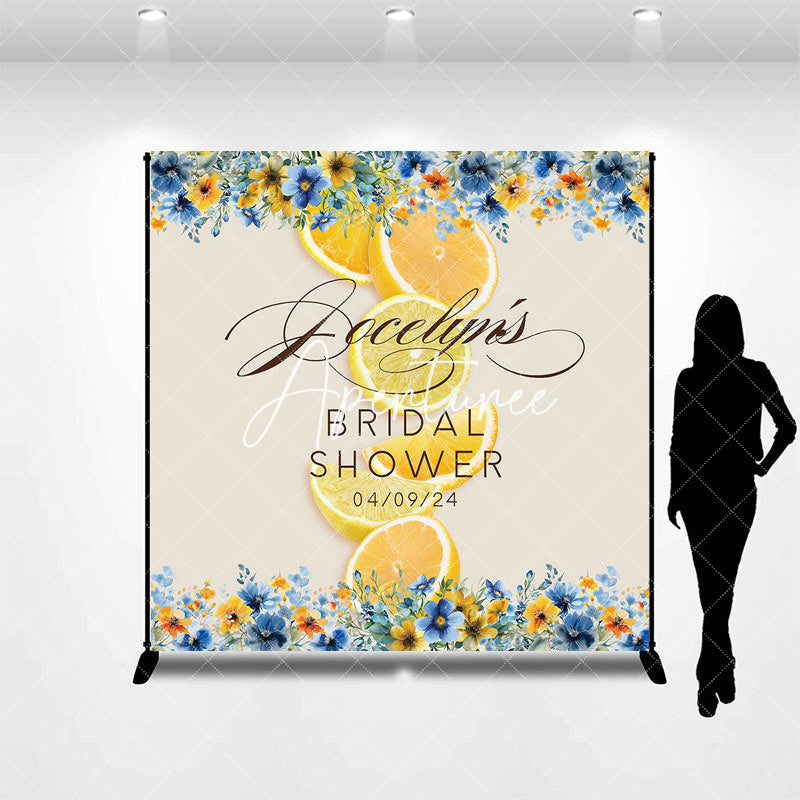 Aperturee - Mediterranean Lemon Custom Bridal Shower Backdrop