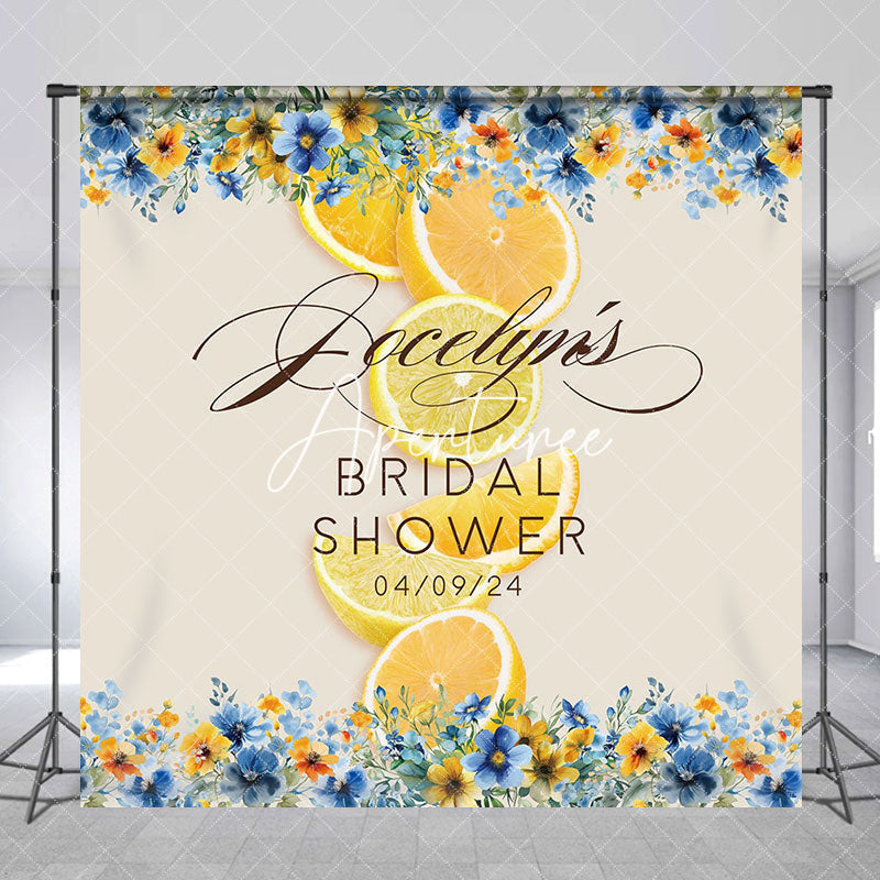 Aperturee - Mediterranean Lemon Custom Bridal Shower Backdrop