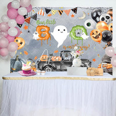 Aperturee - Melted Little Boo Halloween Baby Shower Backdrop