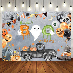 Aperturee - Melted Little Boo Halloween Baby Shower Backdrop