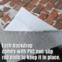 Aperturee - Melted Snow Street Red Brick Frozen Winter Floor Mat