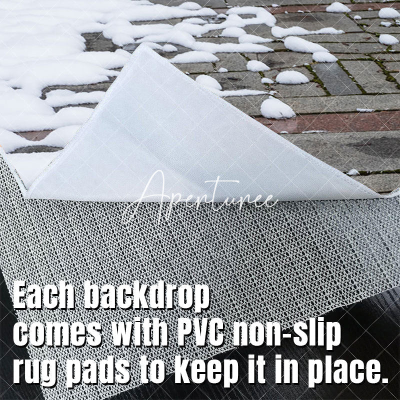 Aperturee - Melting Snow Masonry Street Frozen Winter Floor Mat