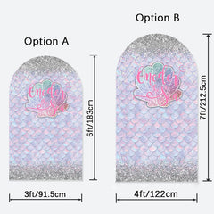 Aperturee - Mermaid Scale Under The Sea Double Sided Arch Backdrop