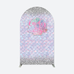 Aperturee - Mermaid Scale Under The Sea Double Sided Arch Backdrop