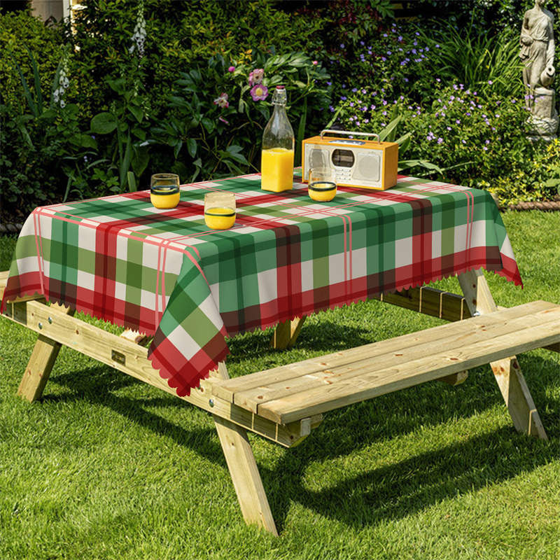 Aperturee - Merry Christmas Holiday Rectangle Tablecloth