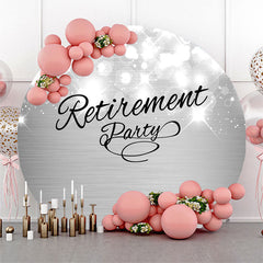 Aperturee Metal Texture Glitter Bokeh Circle Retirement Backdrop