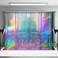 Aperturee - Metallic Texture Rainbow Color Door Photo Backdrop