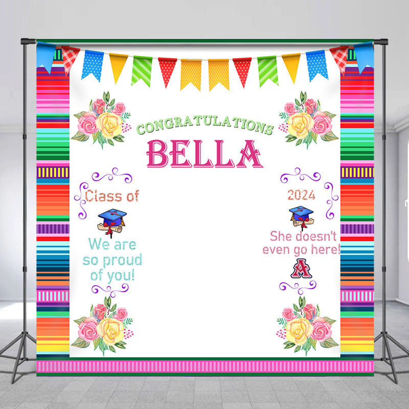 Aperturee - Mexican Fiesta Graduation Party Custom Backdrop