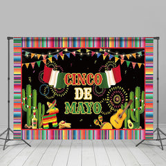 Aperturee - Mexico Cinco De Mayo Floral Mexican Fiesta Party Backdrop