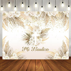 Aperturee - Mi Bautizo Floral Themed Boho Baby Shower Backdrop