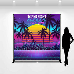 Aperturee - Miami Night Elegant Custom 2024 Prom Grad Backdrop