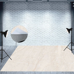 Aperturee - Milky White Classic Marble Cracks Rubber Floor Mat