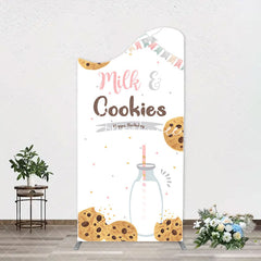 Aperturee - Mink And Cookies Healthy White Arch Birthday Backdrop