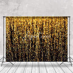 Aperturee - Modern Black Gold Sequins Bokeh Photography Backdrop