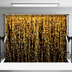 Aperturee - Modern Black Gold Sequins Bokeh Photography Backdrop