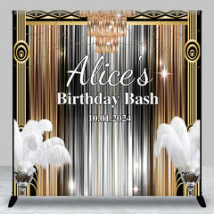 Aperturee - Modern Gatsby Custom Name Birthday Party Backdrop