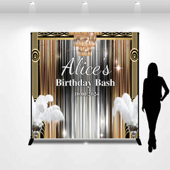 Aperturee - Modern Gatsby Custom Name Birthday Party Backdrop