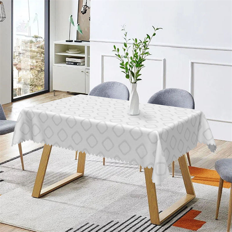 Aperturee - Modern Square Simple Patterns Rectangle Tablecloth