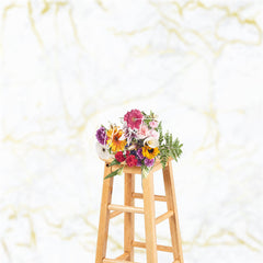 Aperturee - Modern White Gold Marble Texture Backdrop For Photo