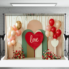 Aperturee - Modern White Pink Balloons Wedding Photo Backdrop