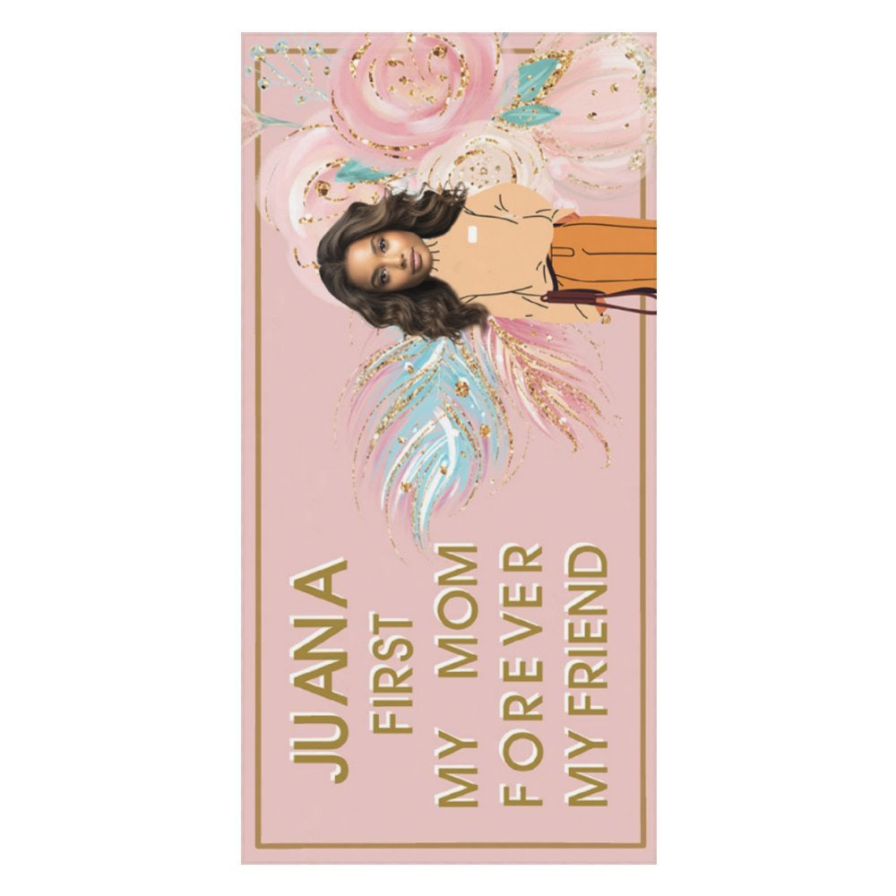 Aperturee - Mom Forever Friend Custom Photo Beach Towel For Gift