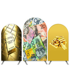 Aperturee Money Theme Gold Party Decoration Arch Backdrop Kit