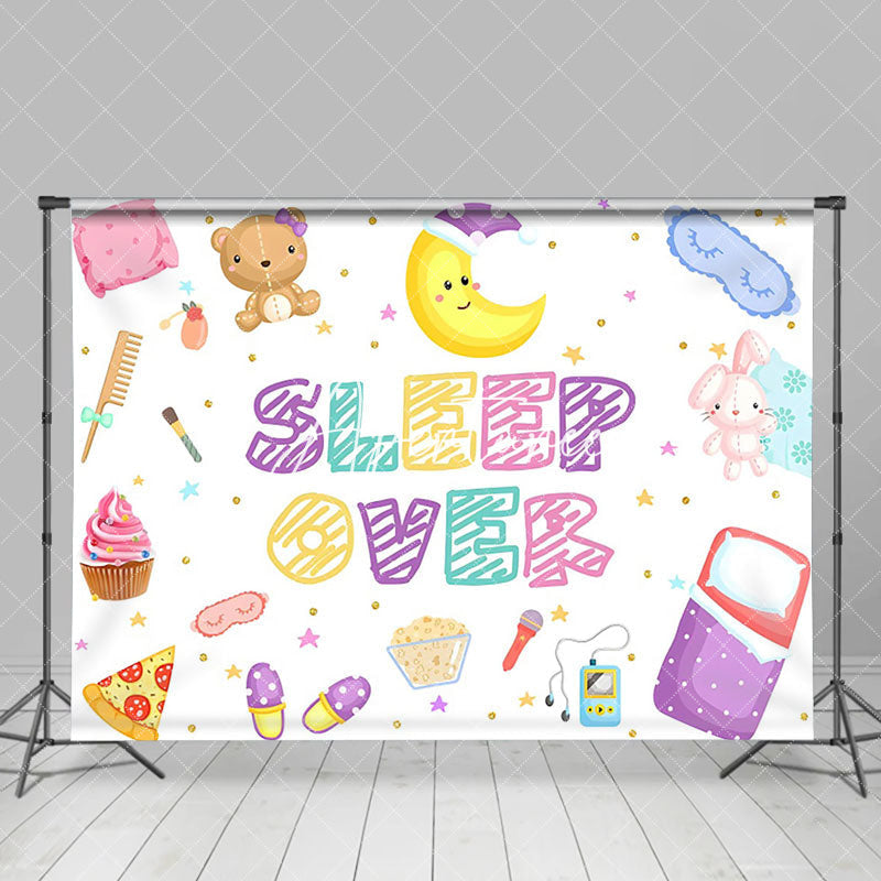 Aperturee - Moon Food Doll Sleepover Party Backdrop For Girls