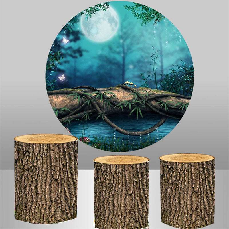 Aperturee Moon Natural Forest Wonderland Round Backdrop Kit