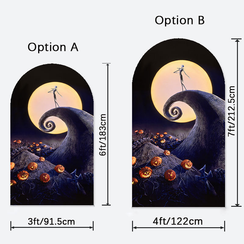 Aperturee - Moon Nightmare Helloween Double Sided Arch Backdrop