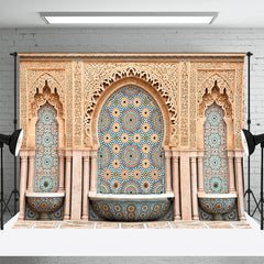 Aperturee - Moroccan Mosque Fountain Architecture Photo Backdrop