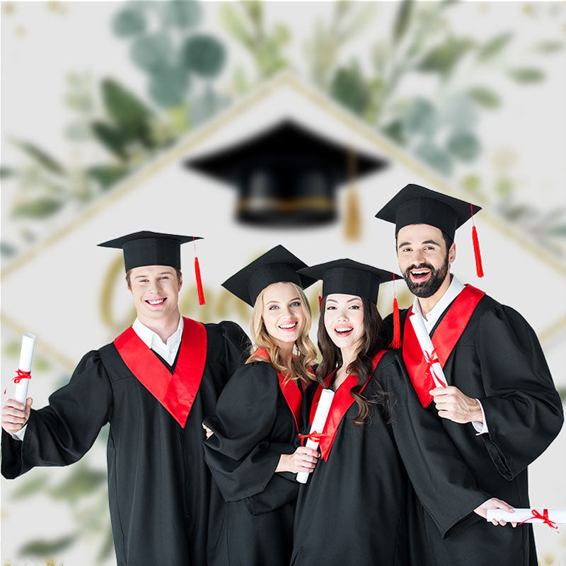 Aperturee - Mortarboard Boho Graduation Party Photoshoot Backdrop