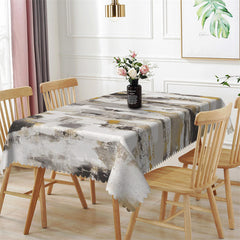 Aperturee - Mottled Paint Distressed Style Rectangle Tablecloth