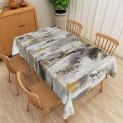 Aperturee - Mottled Paint Distressed Style Rectangle Tablecloth