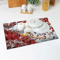 Aperturee - Mountain Maple Tree Fallen Autumn Set Of 4 Placemats